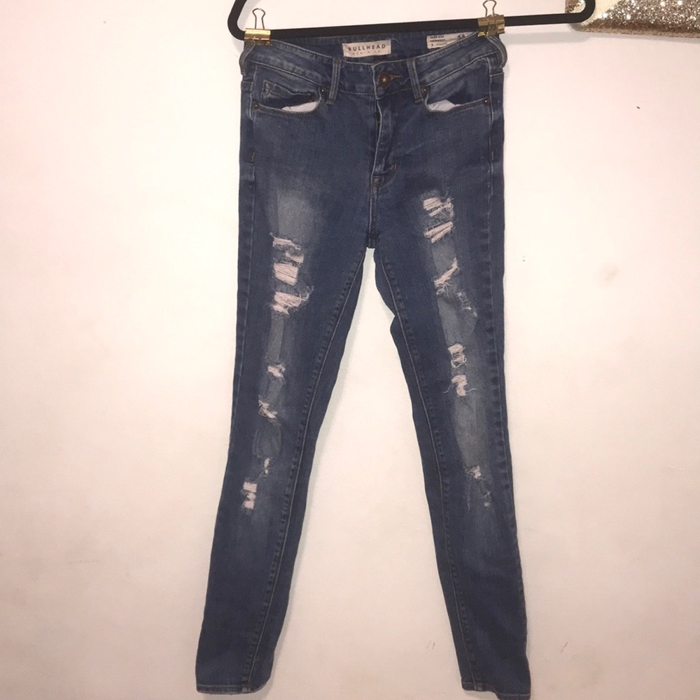 High rise skinny jeans